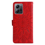 Custodia per telefono in pelle di girasole goffrata, For Xiaomi Redmi Note 12 4G Global, For Honor Magic5 Pro, For Samsung Galaxy M14 5G