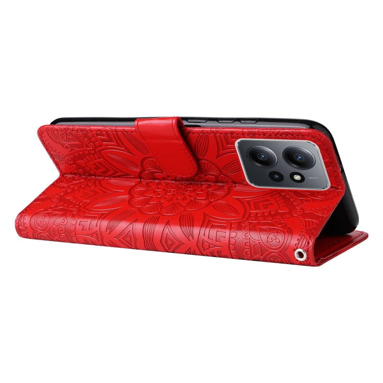 Custodia per telefono in pelle di girasole goffrata, For Xiaomi Redmi Note 12 4G Global, For Honor Magic5 Pro, For Samsung Galaxy M14 5G