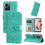 Custodia per telefono in pelle di girasole goffrata, For Xiaomi Redmi Note 12 4G Global, For Honor Magic5 Pro, For Samsung Galaxy M14 5G