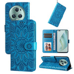 Custodia per telefono in pelle di girasole goffrata, For Xiaomi Redmi Note 12 4G Global, For Honor Magic5 Pro, For Samsung Galaxy M14 5G