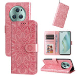 Custodia per telefono in pelle di girasole goffrata, For Xiaomi Redmi Note 12 4G Global, For Honor Magic5 Pro, For Samsung Galaxy M14 5G