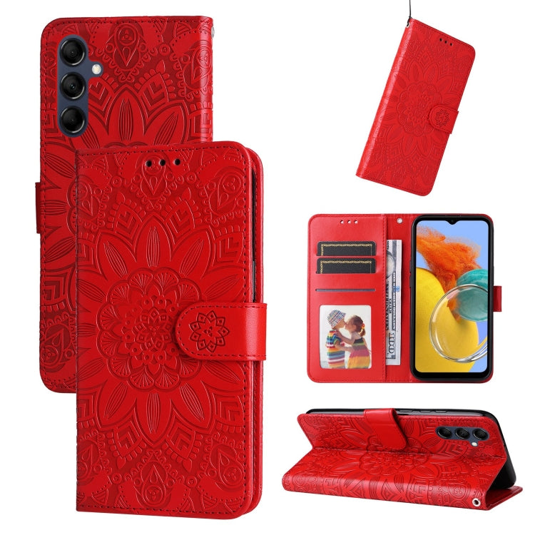 Custodia per telefono in pelle di girasole goffrata, For Xiaomi Redmi Note 12 4G Global, For Honor Magic5 Pro, For Samsung Galaxy M14 5G