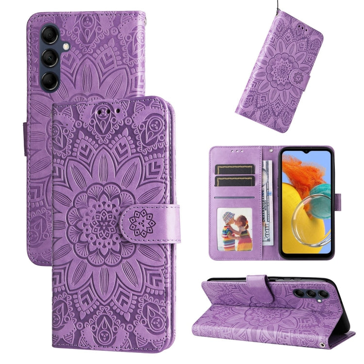 Custodia per telefono in pelle di girasole goffrata, For Xiaomi Redmi Note 12 4G Global, For Honor Magic5 Pro, For Samsung Galaxy M14 5G