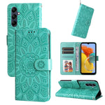 Custodia per telefono in pelle di girasole goffrata, For Xiaomi Redmi Note 12 4G Global, For Honor Magic5 Pro, For Samsung Galaxy M14 5G