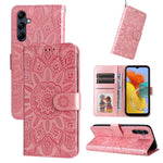 Custodia per telefono in pelle di girasole goffrata, For Xiaomi Redmi Note 12 4G Global, For Honor Magic5 Pro, For Samsung Galaxy M14 5G