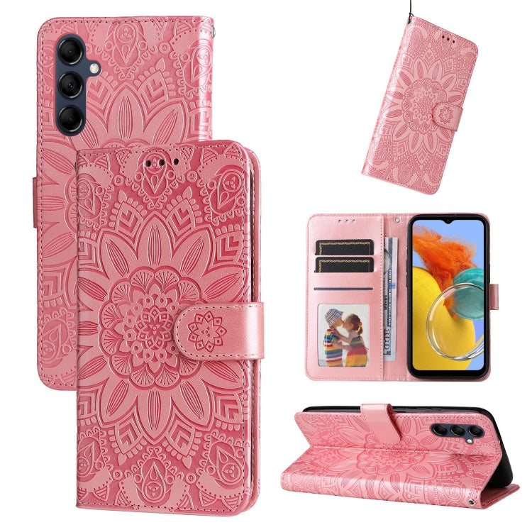 Custodia per telefono in pelle di girasole goffrata, For Xiaomi Redmi Note 12 4G Global, For Honor Magic5 Pro, For Samsung Galaxy M14 5G
