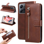 Custodia per telefono in pelle con cerniera in vitello, For Xiaomi Redmi Note 12 4G Global, For Honor Magic5 Pro, For Samsung Galaxy M14 5G
