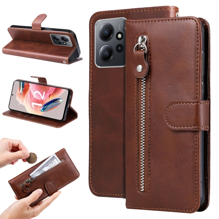 Custodia per telefono in pelle con cerniera in vitello, For Xiaomi Redmi Note 12 4G Global, For Honor Magic5 Pro, For Samsung Galaxy M14 5G