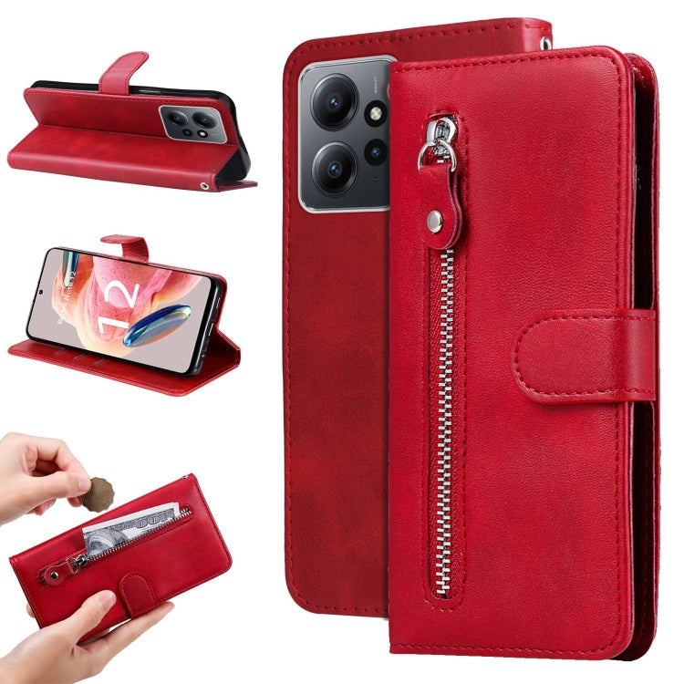 Custodia per telefono in pelle con cerniera in vitello, For Xiaomi Redmi Note 12 4G Global, For Honor Magic5 Pro, For Samsung Galaxy M14 5G