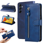 Custodia per telefono in pelle con cerniera in vitello, For Xiaomi Redmi Note 12 4G Global, For Honor Magic5 Pro, For Samsung Galaxy M14 5G