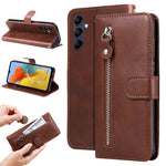 Custodia per telefono in pelle con cerniera in vitello, For Xiaomi Redmi Note 12 4G Global, For Honor Magic5 Pro, For Samsung Galaxy M14 5G