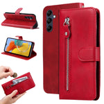 Custodia per telefono in pelle con cerniera in vitello, For Xiaomi Redmi Note 12 4G Global, For Honor Magic5 Pro, For Samsung Galaxy M14 5G