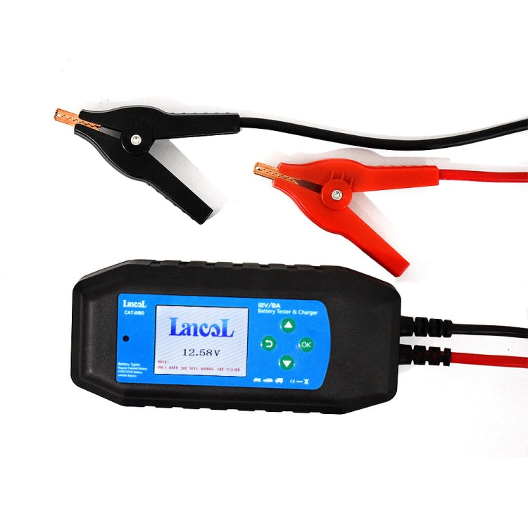 CAT-280 Caricabatteria per auto 2 in 1 e tester per batteria con schermo a colori, EU Plug
