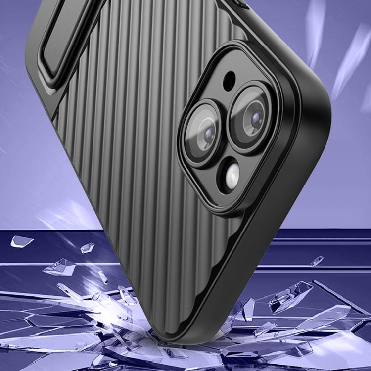 Custodia per cellulare in TPU a trama ondulata con pellicola per lenti, For iPhone 14, For iPhone 15 Pro Max, For iPhone 15 Pro, For iPhone 14 Plus