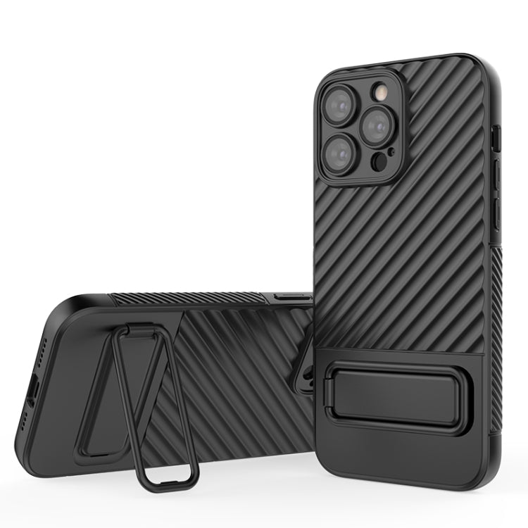Custodia per cellulare in TPU a trama ondulata con pellicola per lenti, For iPhone 15 Plus, For iPhone 14 Pro, For iPhone 15, For iPhone 14 Pro Max