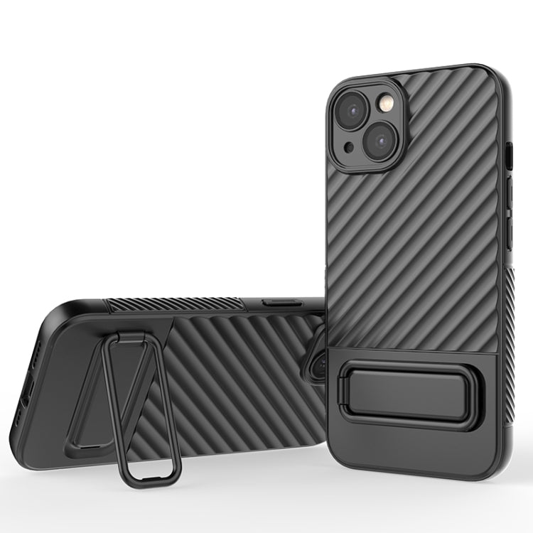 Custodia per cellulare in TPU a trama ondulata con pellicola per lenti, For iPhone 13, For iPhone 13 Pro, For iPhone 13 Pro Max, For iPhone 12