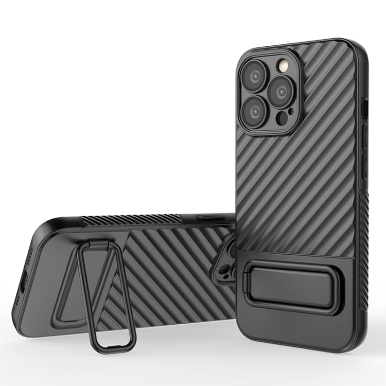 Custodia per cellulare in TPU a trama ondulata con pellicola per lenti, For iPhone 13, For iPhone 13 Pro, For iPhone 13 Pro Max, For iPhone 12