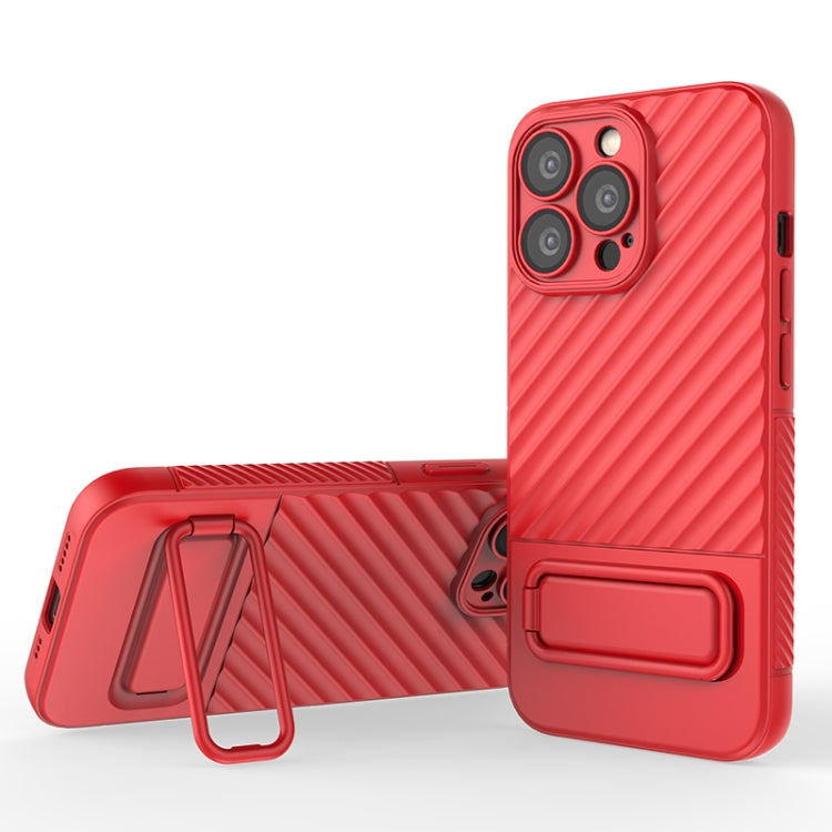 Custodia per cellulare in TPU a trama ondulata con pellicola per lenti, For iPhone 13, For iPhone 13 Pro, For iPhone 13 Pro Max, For iPhone 12