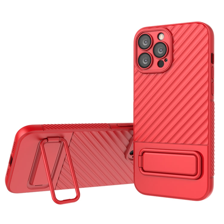 Custodia per cellulare in TPU a trama ondulata con pellicola per lenti, For iPhone 13, For iPhone 13 Pro, For iPhone 13 Pro Max, For iPhone 12