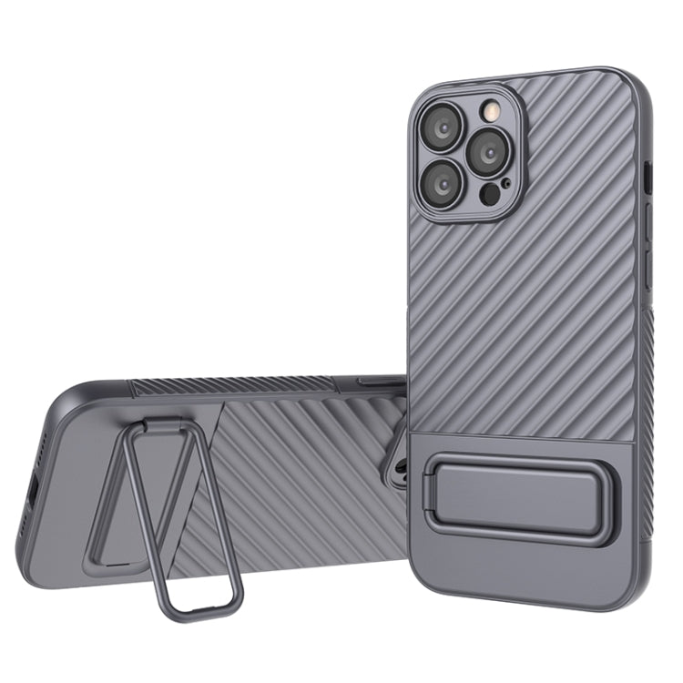 Custodia per cellulare in TPU a trama ondulata con pellicola per lenti, For iPhone 13, For iPhone 13 Pro, For iPhone 13 Pro Max, For iPhone 12