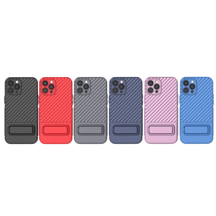 Custodia per cellulare in TPU a trama ondulata con pellicola per lenti, For iPhone 12 Pro Max, For iPhone 12 Pro, For iPhone 11 Pro, For iPhone XS Max