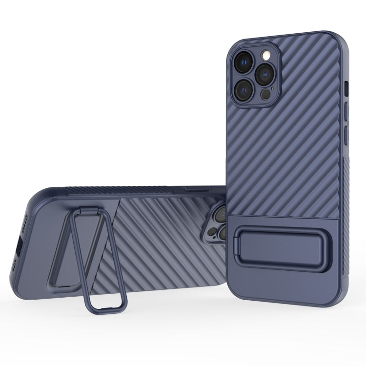 Custodia per cellulare in TPU a trama ondulata con pellicola per lenti, For iPhone 12 Pro Max, For iPhone 12 Pro, For iPhone 11 Pro, For iPhone XS Max
