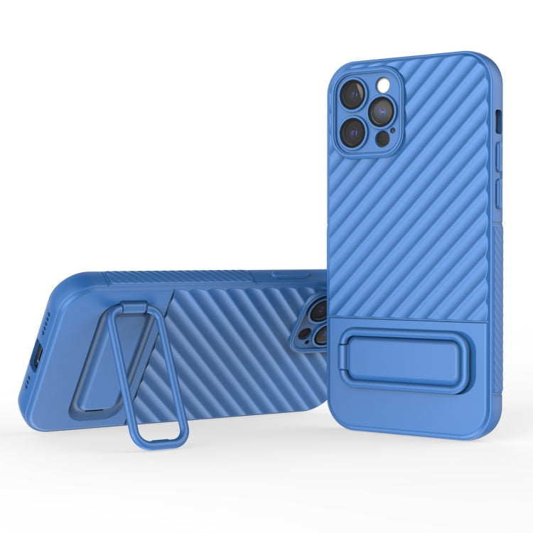 Custodia per cellulare in TPU a trama ondulata con pellicola per lenti, For iPhone 12 Pro Max, For iPhone 12 Pro, For iPhone 11 Pro, For iPhone XS Max