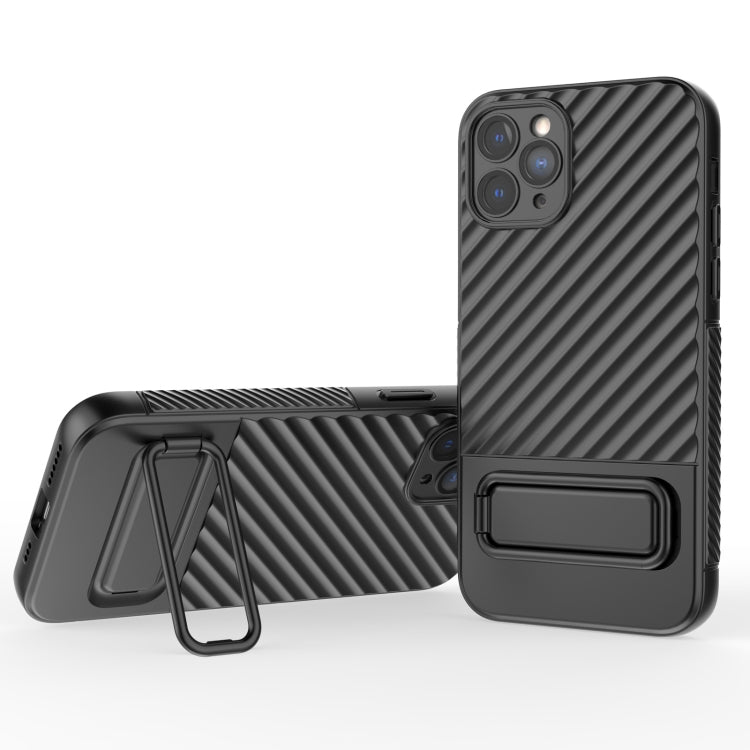 Custodia per cellulare in TPU a trama ondulata con pellicola per lenti, For iPhone 12 Pro Max, For iPhone 12 Pro, For iPhone 11 Pro, For iPhone XS Max