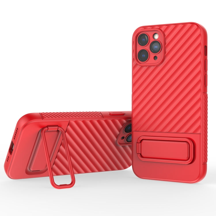 Custodia per cellulare in TPU a trama ondulata con pellicola per lenti, For iPhone 12 Pro Max, For iPhone 12 Pro, For iPhone 11 Pro, For iPhone XS Max