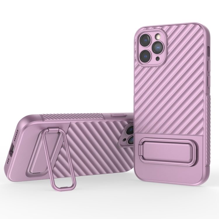 Custodia per cellulare in TPU a trama ondulata con pellicola per lenti, For iPhone 12 Pro Max, For iPhone 12 Pro, For iPhone 11 Pro, For iPhone XS Max