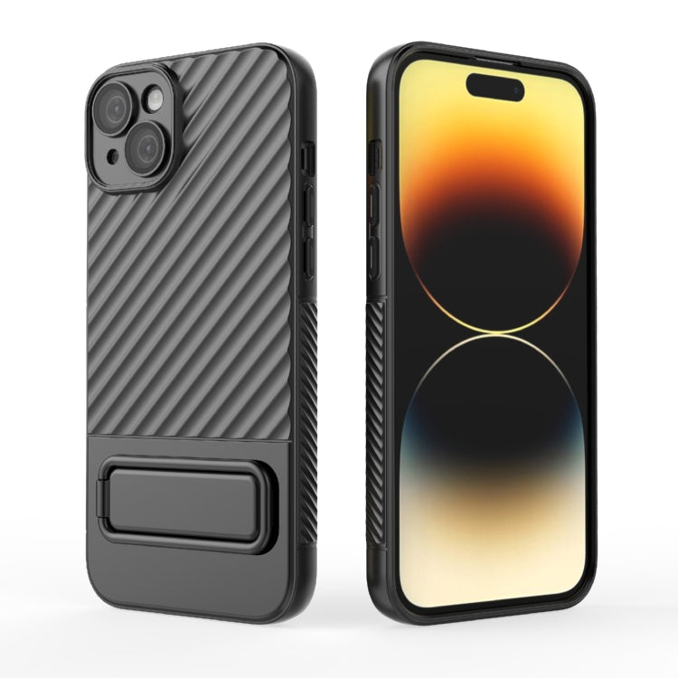 Custodia per cellulare in TPU a trama ondulata con pellicola per lenti, For iPhone 15 Plus, For iPhone 14 Pro, For iPhone 15, For iPhone 14 Pro Max