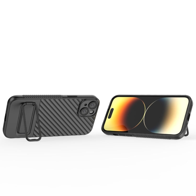 Custodia per cellulare in TPU a trama ondulata con pellicola per lenti, For iPhone 15 Plus, For iPhone 14 Pro, For iPhone 15, For iPhone 14 Pro Max