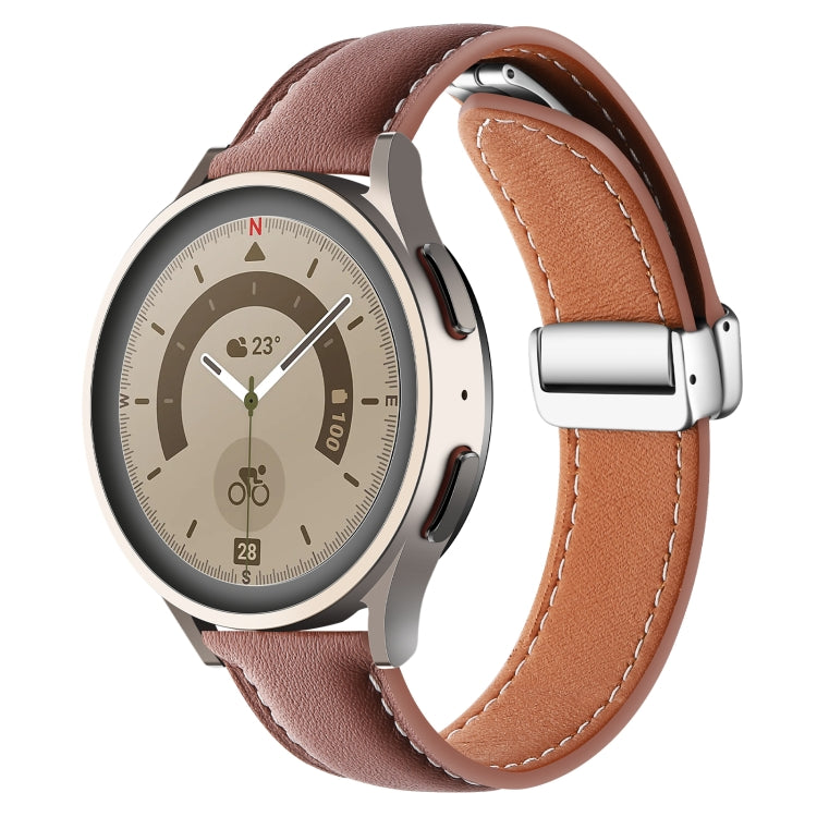 Cinturino per orologio in vera pelle intrecciata con fibbia pieghevole, 20mm, 22mm
