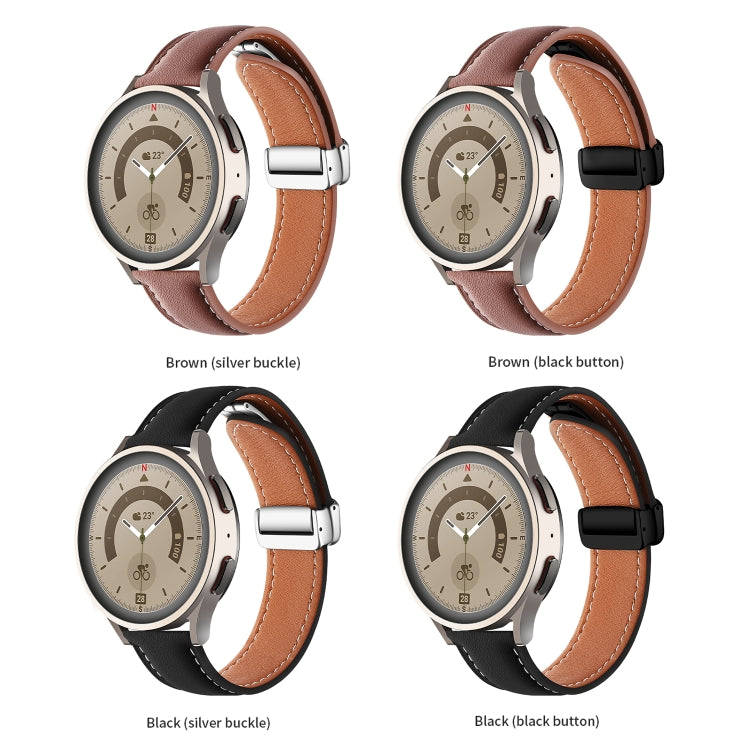 Cinturino per orologio in vera pelle intrecciata con fibbia pieghevole, 20mm, 22mm