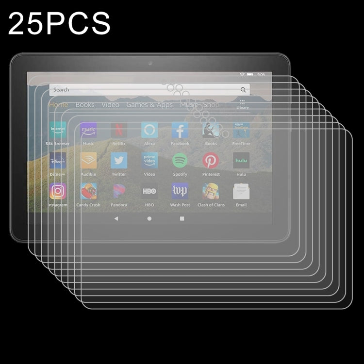 25 pellicole in vetro temperato antideflagrante 9H 0,3 mm, For Amazon Kindle Fire HD 8 Plus 2020, For Huawei MatePad T8