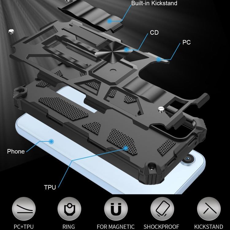 Armatura antiurto TPU + custodia protettiva magnetica per PC con supporto, For Samsung Galaxy A54 5G