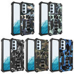 Camouflage Armor TPU antiurto + custodia protettiva magnetica per PC con supporto, For Samsung Galaxy A54 5G
