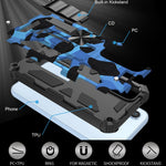 Camouflage Armor TPU antiurto + custodia protettiva magnetica per PC con supporto, For Samsung Galaxy A54 5G