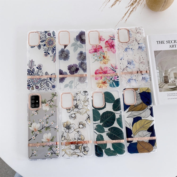 Alta traslucidità galvanica motivo floreale TPU + custodia per telefono PC, For Samsung Galaxy A14 5G, For Samsung Galaxy A34 5G, For Samsung Galaxy A54 5G