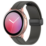 Cinturino per orologio in silicone con fibbia nera pieghevole universale a testa piatta, 20mm