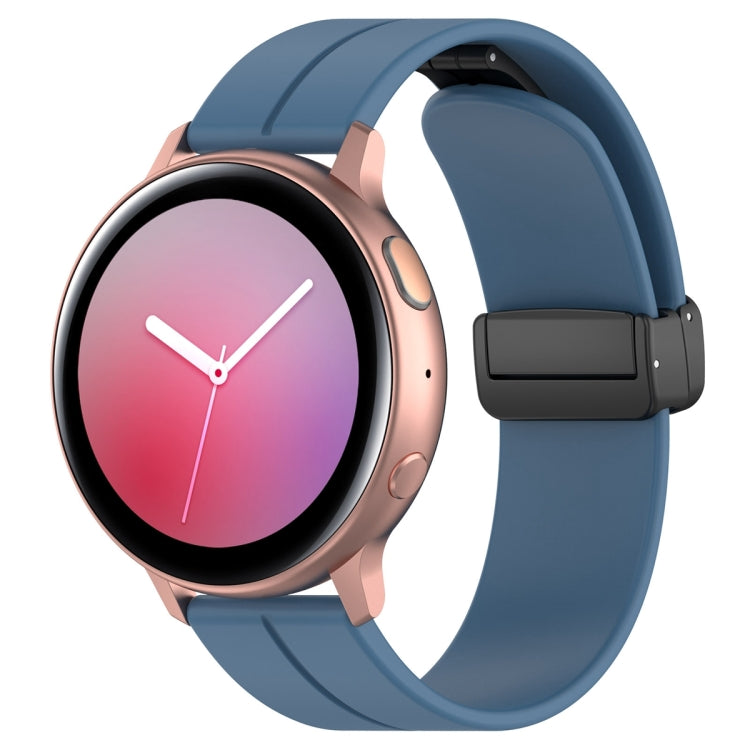 Cinturino per orologio in silicone con fibbia nera pieghevole universale a testa piatta, 22mm
