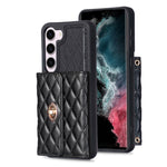 Custodia per telefono in pelle rombica a portafoglio orizzontale, For Samsung Galaxy S23 5G, For Samsung Galaxy S22+ 5G, For Samsung Galaxy S21 5G, For Samsung Galaxy S21+ 5G