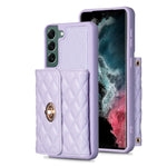 Custodia per telefono in pelle rombica a portafoglio orizzontale, For Samsung Galaxy S23 5G, For Samsung Galaxy S22+ 5G, For Samsung Galaxy S21 5G, For Samsung Galaxy S21+ 5G