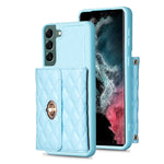 Custodia per telefono in pelle rombica a portafoglio orizzontale, For Samsung Galaxy S23 5G, For Samsung Galaxy S22+ 5G, For Samsung Galaxy S21 5G, For Samsung Galaxy S21+ 5G