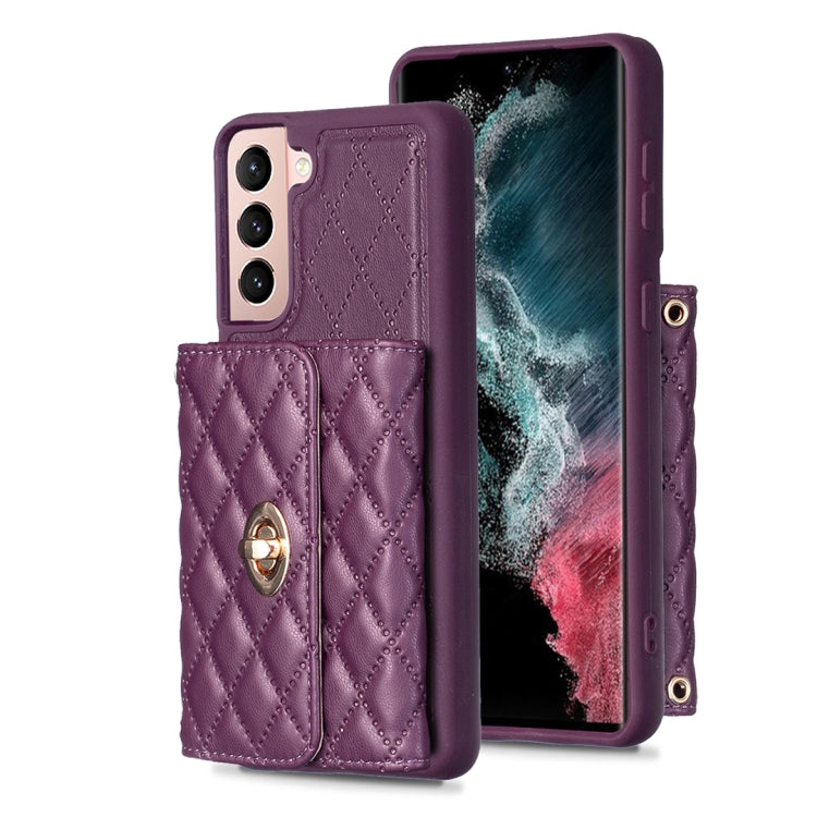 Custodia per telefono in pelle rombica a portafoglio orizzontale, For Samsung Galaxy S23 5G, For Samsung Galaxy S22+ 5G, For Samsung Galaxy S21 5G, For Samsung Galaxy S21+ 5G