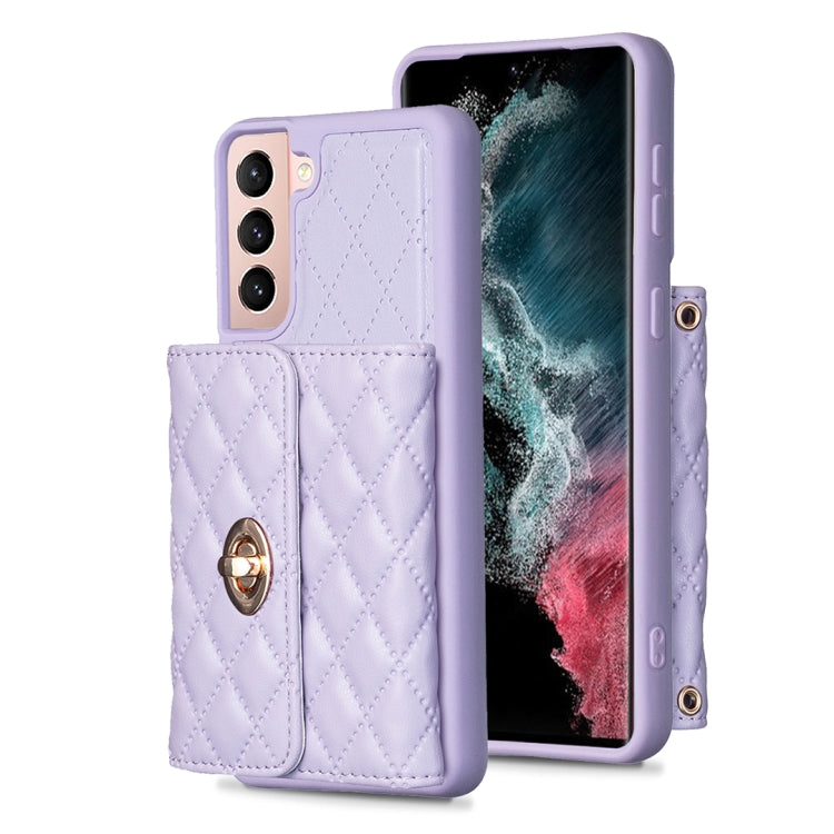 Custodia per telefono in pelle rombica a portafoglio orizzontale, For Samsung Galaxy S23 5G, For Samsung Galaxy S22+ 5G, For Samsung Galaxy S21 5G, For Samsung Galaxy S21+ 5G