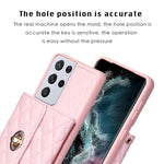 Custodia per telefono in pelle rombica a portafoglio orizzontale, For Samsung Galaxy S21 Ultra 5G, For Samsung Galaxy A14 4G / 5G