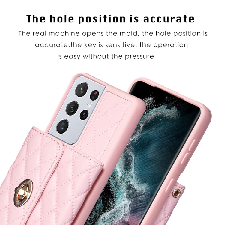 Custodia per telefono in pelle rombica a portafoglio orizzontale, For Samsung Galaxy S21 Ultra 5G, For Samsung Galaxy A14 4G / 5G