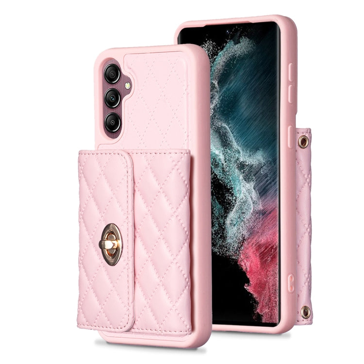 Custodia per telefono in pelle rombica a portafoglio orizzontale, For Samsung Galaxy S21 Ultra 5G, For Samsung Galaxy A14 4G / 5G