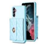 Custodia per telefono in pelle rombica a portafoglio orizzontale, For Samsung Galaxy S21 Ultra 5G, For Samsung Galaxy A14 4G / 5G